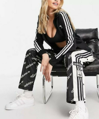 NEW ADIDAS ORIGINALS WOMENS ADIBREAK TREFOIL TRACK PANTS ~SIZE