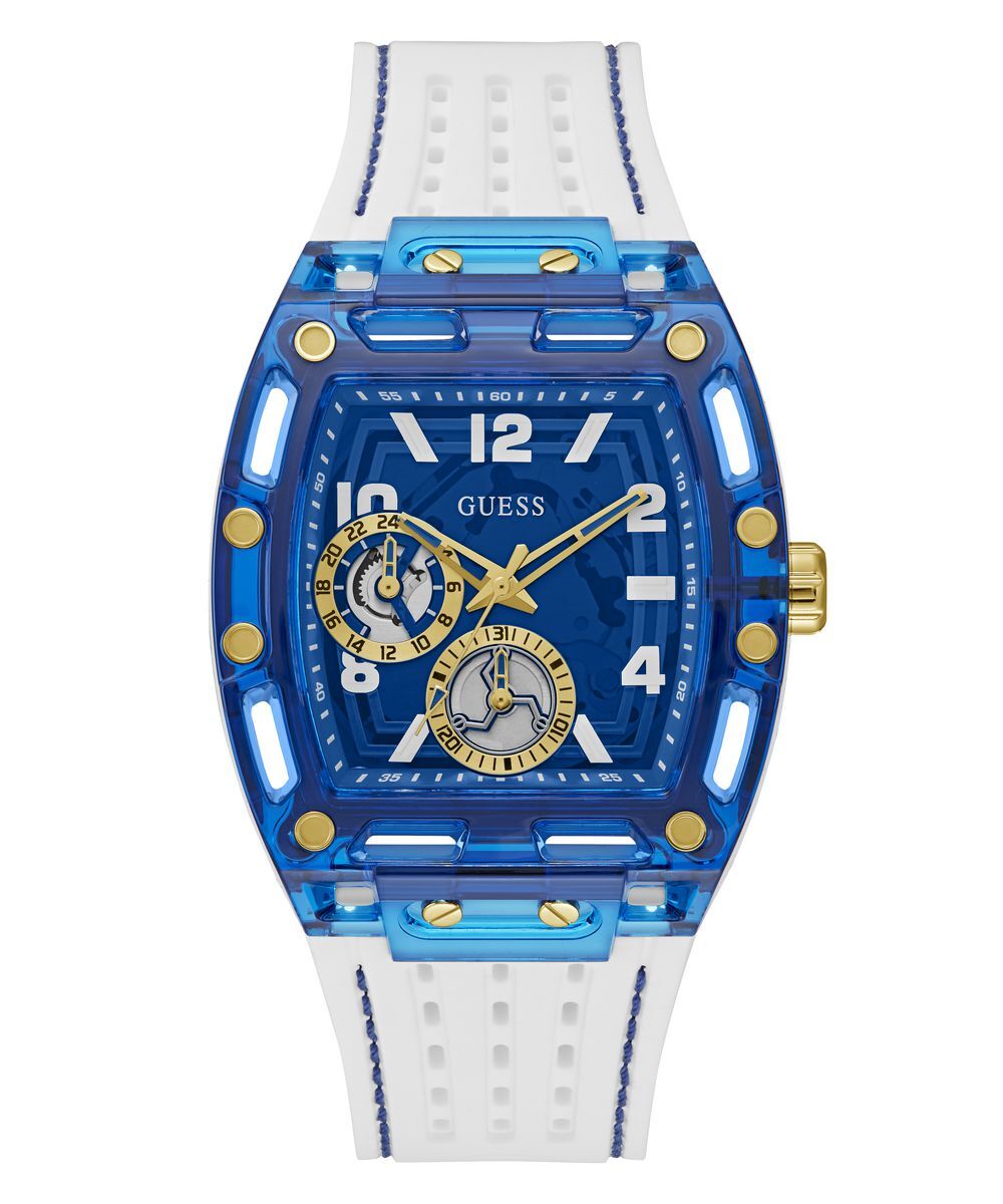 Pre-owned Guess Men's Wristwatch Phoenix Gw0499g6 Silicone