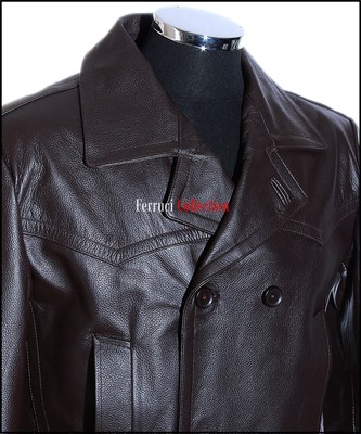 FC HERREN LEDER JACKE WK2 KRIEGSMARINE DEUTSCH U-BOOT SEEMANNSJACKE DECK MANTEL