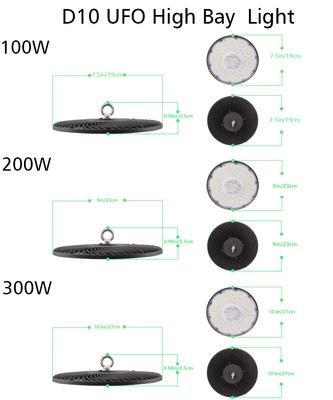 100W-500W UFO Led High Bay Light Factory Warehouse Commercial Light Fixture US