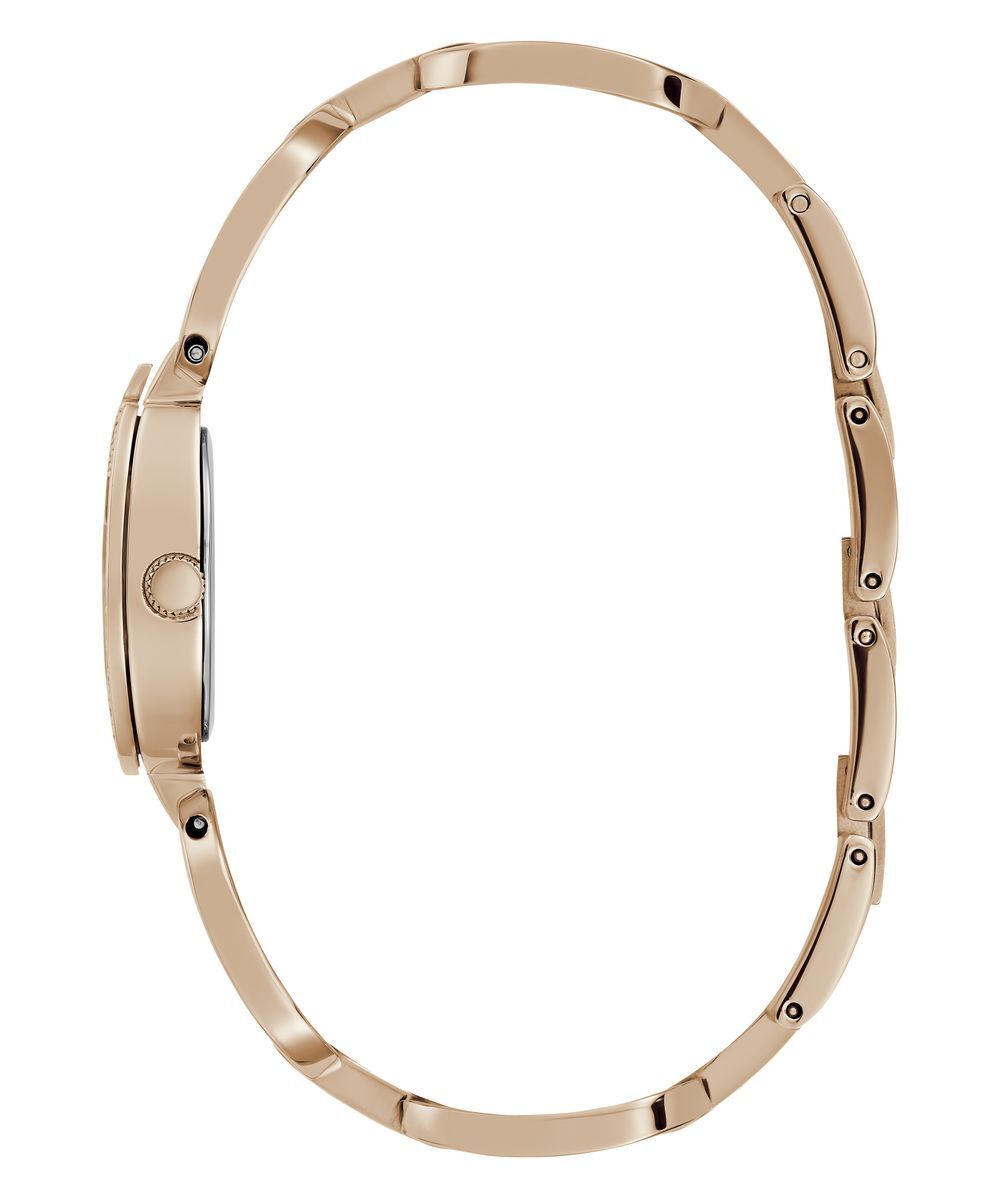Pre-owned Guess Ladies Watch Wristwatch Gia Gw0683l3 Stainless Steel Rose Gold