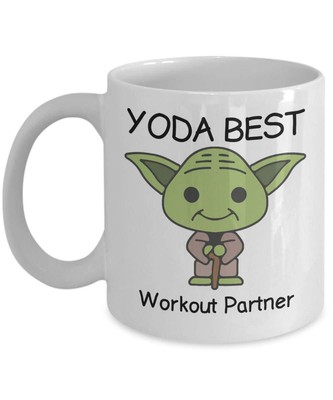 Yoda Best Workout Partner Profession mug - Novelty Gift Mugs for Birthday
