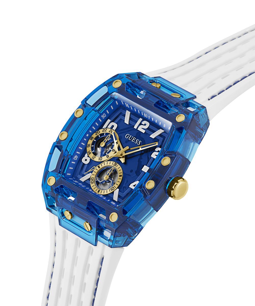 Pre-owned Guess Men's Wristwatch Phoenix Gw0499g6 Silicone