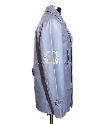 L.B HERREN KRIEGSMARINE GRAU DEUTSCH U-BOOT SEEMANNSJACKE RINDSLEDER DECK JACKE