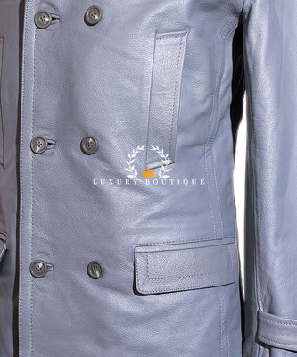 L.B HERREN KRIEGSMARINE GRAU DEUTSCH U-BOOT SEEMANNSJACKE RINDSLEDER DECK JACKE