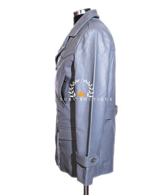 L.B HERREN KRIEGSMARINE GRAU DEUTSCH U-BOOT SEEMANNSJACKE RINDSLEDER DECK JACKE