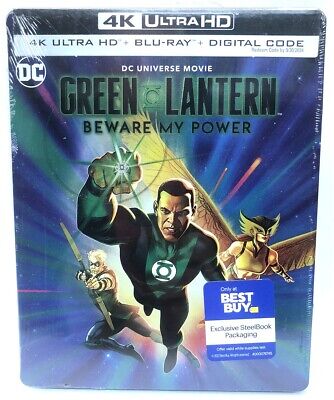 Green Lantern: Beware My Power STEELBOOK (4K Ultra HD / Blu-Ray / Digital) NEW