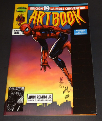 LA MOLE COMIC CON  ARTBOOK 2024,SPIDER-MAN. JHON ROMITA JR/NAVA & SILVA COVER