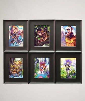 1 Pack 6 BCW Wall Mountable Interlocking Trading Card Display Frames Black New