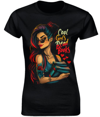Cool Girls Read Books T-Shirt – Funny Cute Book Lover Tee for Women & Teen Girls