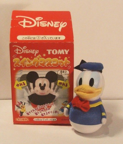 Rare Disney Tomy Tumbling Toy Donald Duck Vintage Swing Mascot New in Box Japan