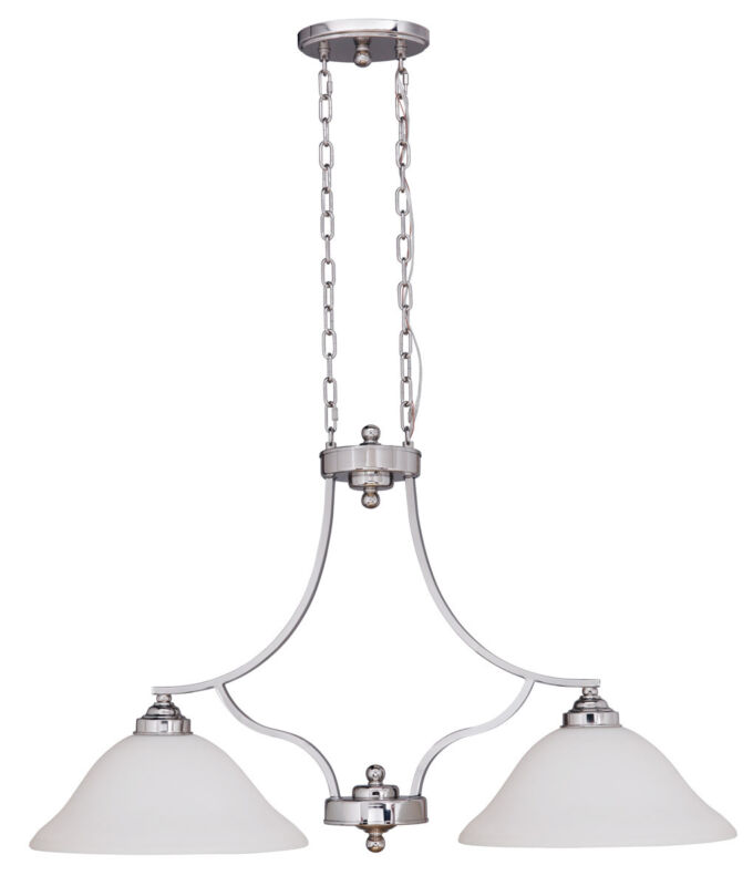 Craftmade Portia Polished Nickel Chandelier/island With White Frosted Glass