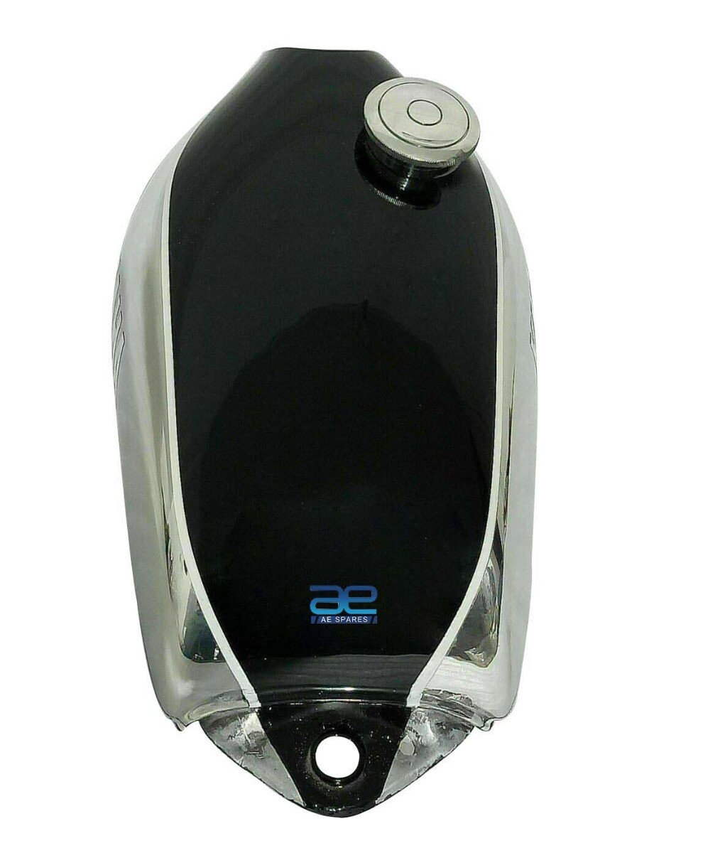 For Yamaha XT TT 500 1980 Petrol Gas Fuel Tank With Cap Chrome & Black Paint  