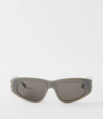 Pre-owned Balenciaga Bb0095s-015 Grey Silver Grey Sunglasses