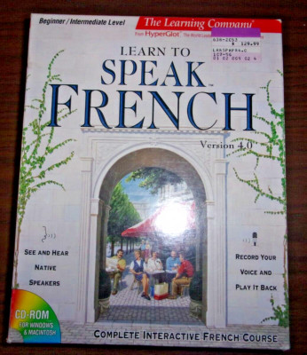 THE LEARNING COMPANY ''LEARN TO SPEAK FRENCH'' VERSION 4.0 FRENCH COURSE *