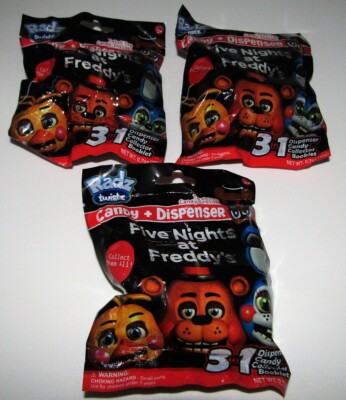 Five Nights at Freddy's Radz Twistz Lot (3) Random Blind Bags Candy expired 2020