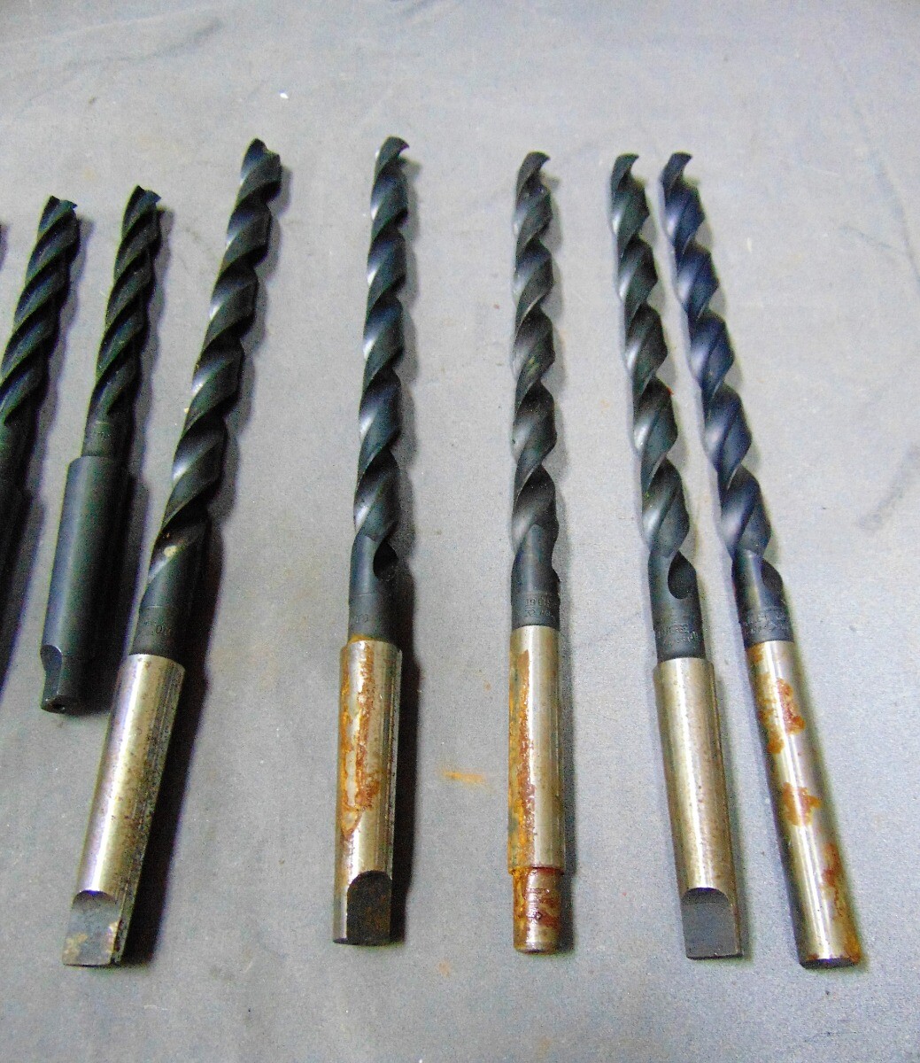 Lot Of 16 Various Shanks Makes Models Metalworking Drill Press Drill Bits