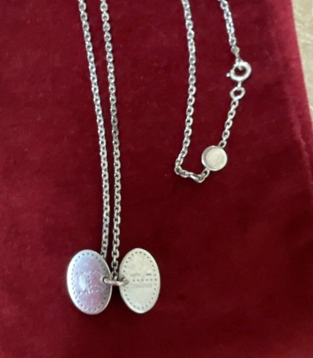 Hermes 925 Sterling Silver Eclipse Evelyn W Punching Logo Hermes 925 Sterling Silver Eclipse Evelyn W Punching Logo