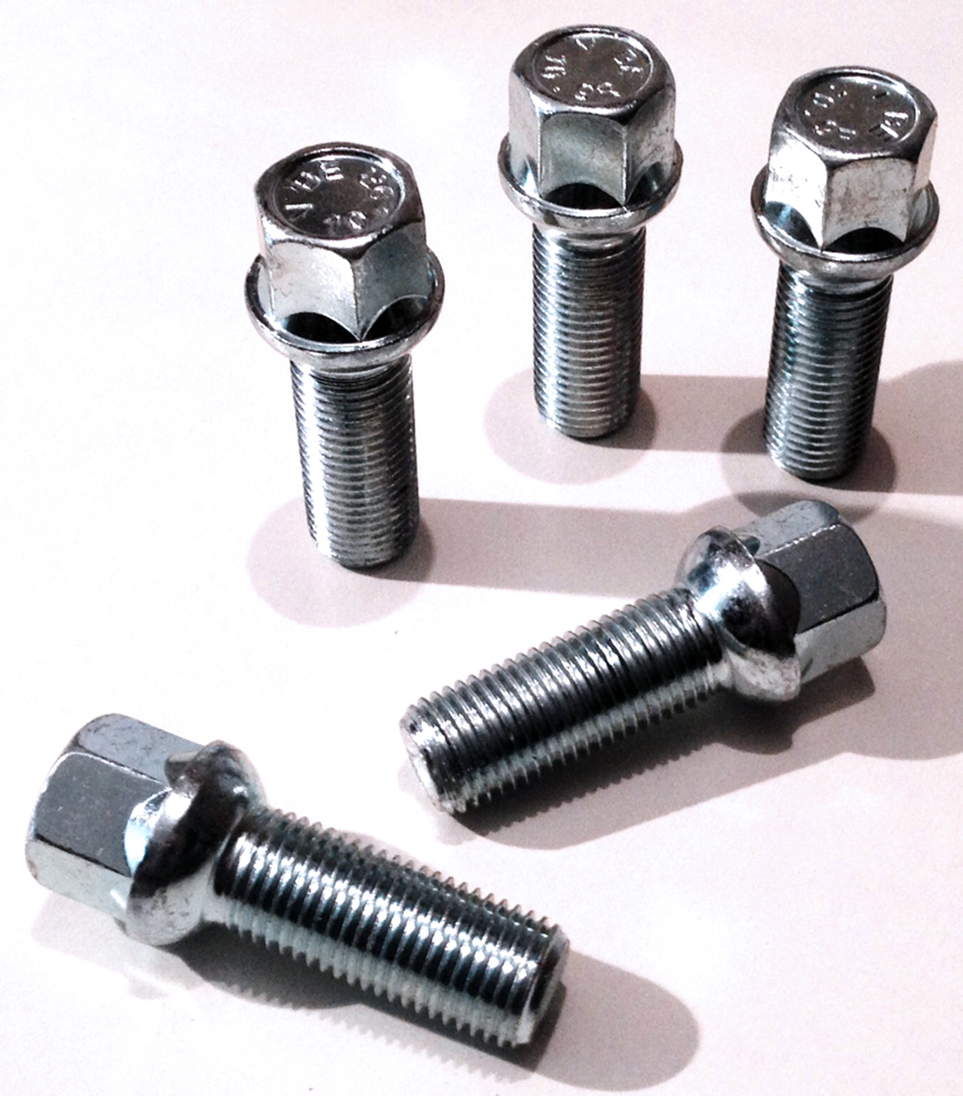 10Pcs M14 x 1.5 Ball Seat Lug Bolt 17mm Hex 24mm OEM wheels