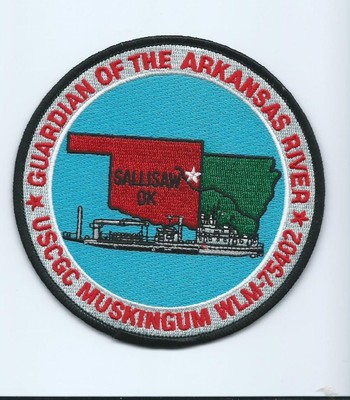 United States Coast Guard USCG patch Muskingum WLM-75402 Sallisaw, OK 4-3/8