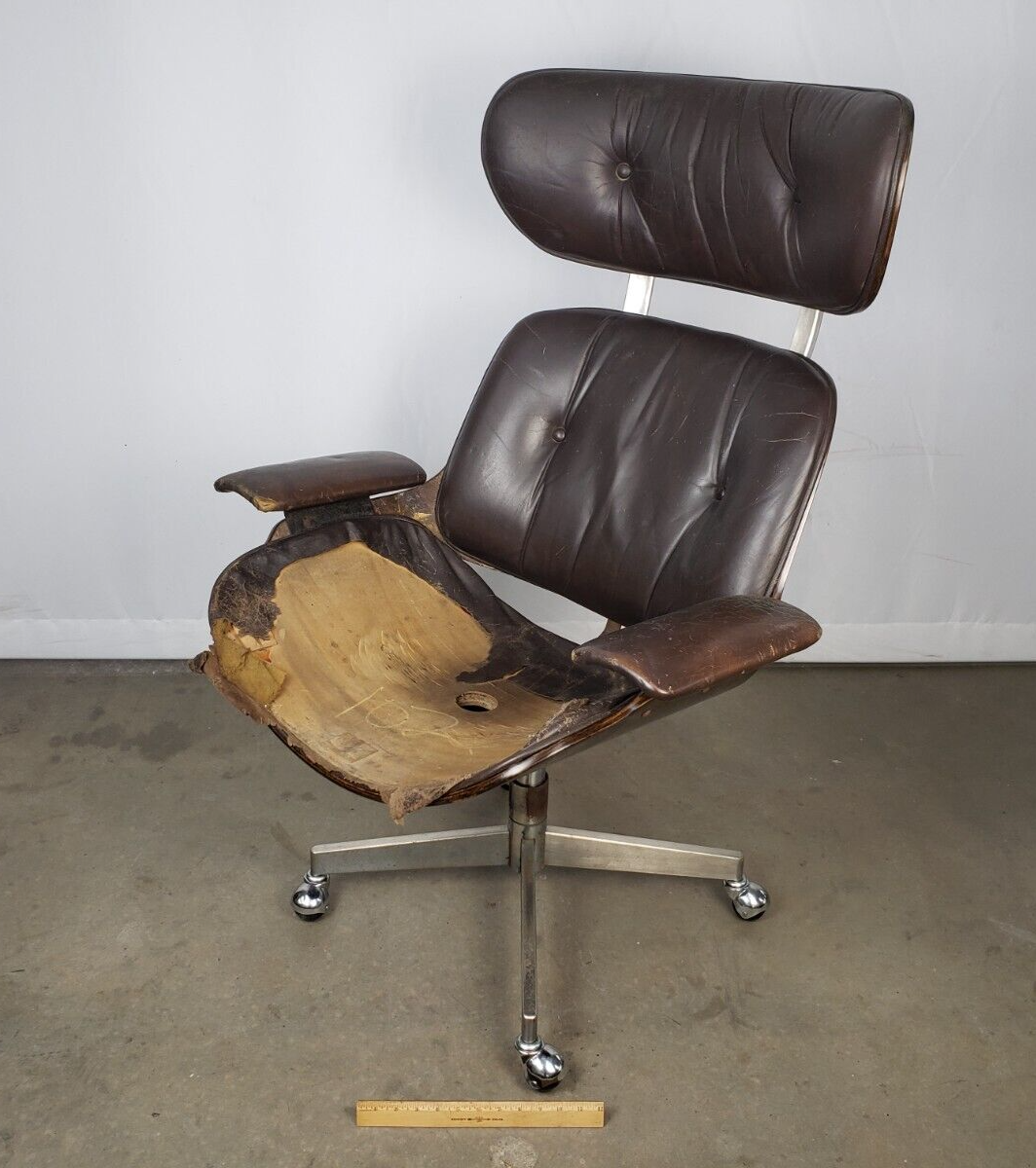 Vintage Eames Style Rolling Office Chair Modern Mid Century 