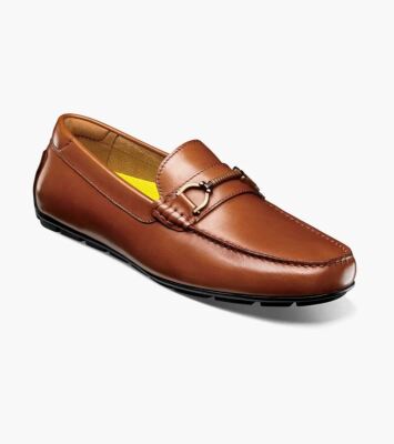 Мужские модельные туфли Florsheim Motor Cognac коричневого цвета без шнуровки, кожаные мокасины для водителя Bit Driver