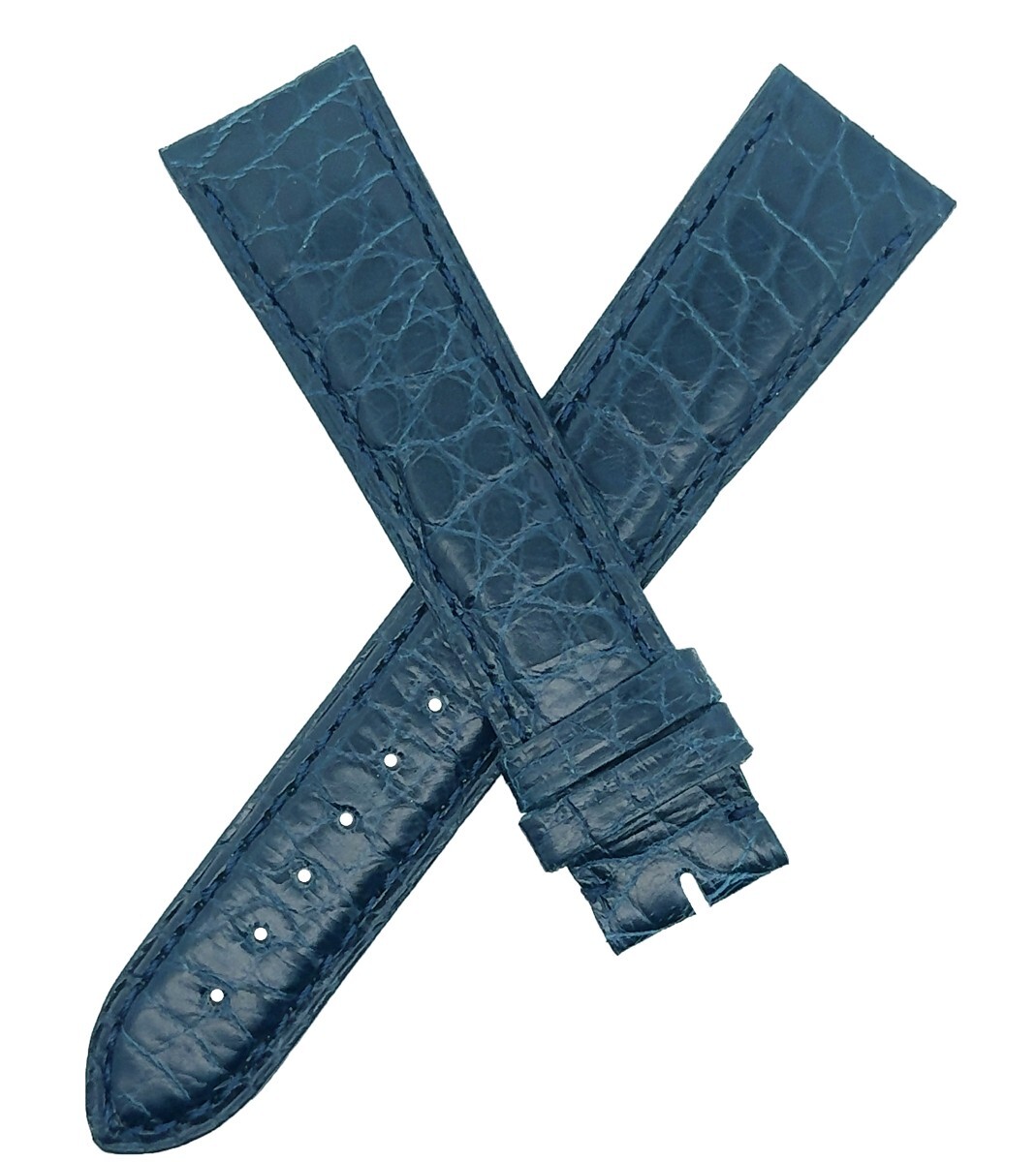 Cartier 18mm x 16mm Navy Blue Alligator Women's Leather Band