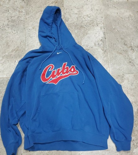 RARE VINTAGE NIKE CHICAGO CUBS CENTER SWOOSH SCRIPT HOODIE