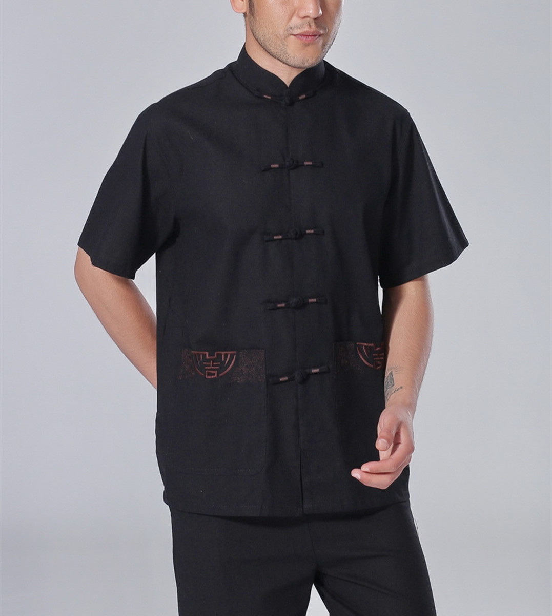 camisa oriental hombre