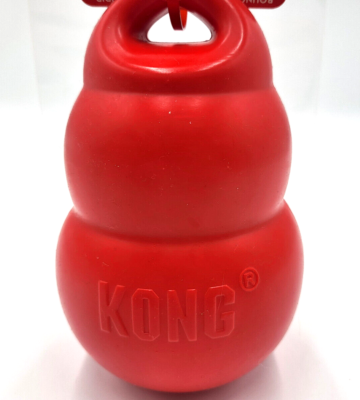 KONG Bounzer Medium Classic Shape Bounce Roll Play Fetch Dog Toy 6x4