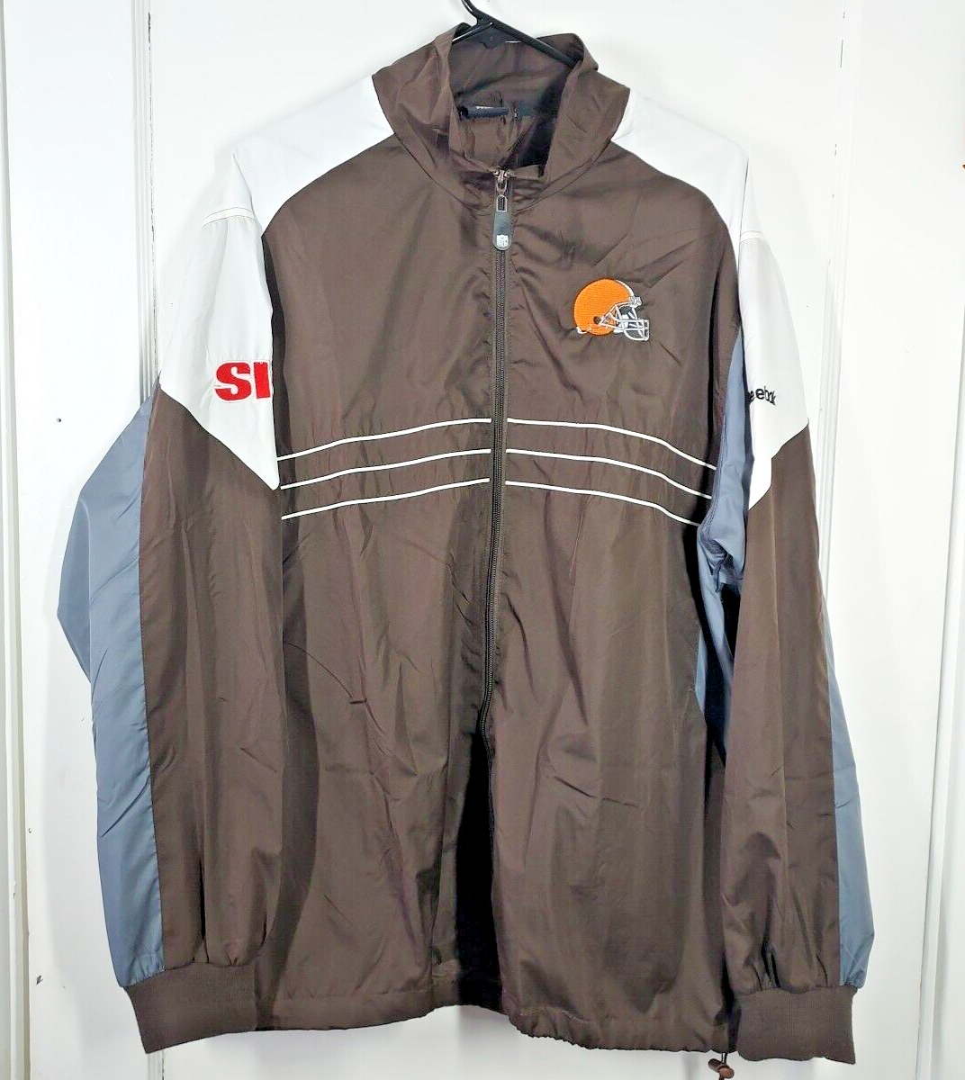 Cleveland Browns Reebok ジャケット XL Cleveland Browns XL Reebok Full Zip NFL Sports Embroidered