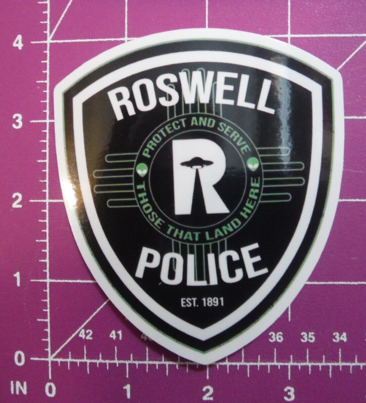 Roswell New Mexico Police UFO logo decal-4"