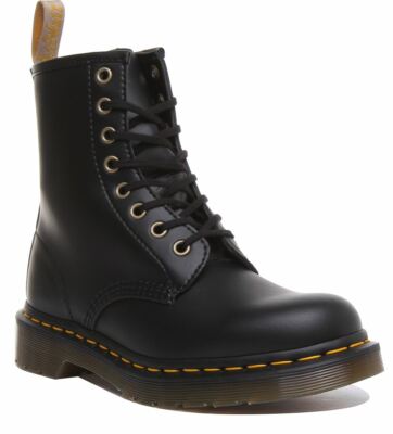 Pre-owned Dr. Martens Dr Martens 1460 Vegan Womens 8 Eye Lace Up Ankle Boot In Black Size Us 5 - 10