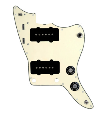920D Custom JM Grit Loaded Pickguard for Jazzmaster With Black Pickups and Kn...