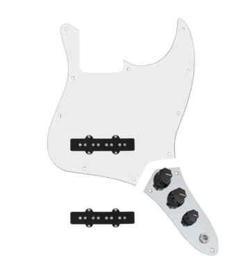 920D Custom Jazz Bass Drive HOT Loaded White Pickguard w/Standard Control Plate