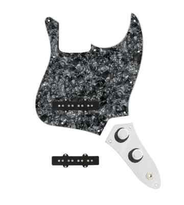 920D Custom Jazz Bass Groove Loaded Pickguard Concentric/Blk Knobs- Black Pearl