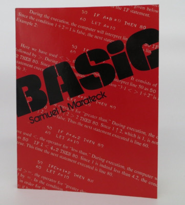 BASIC By Samuel L. Marateck vintage computer programming book 1975