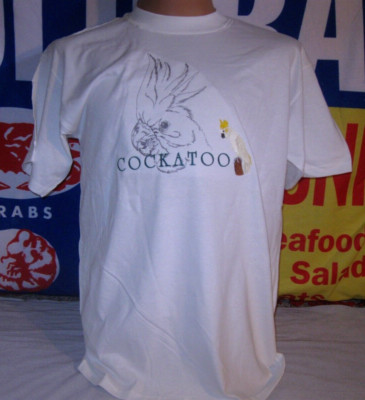 COCKATOO GR8 Ragz T Shirt NEW Large Adult Men's Women's Tropical PARROT BIRD