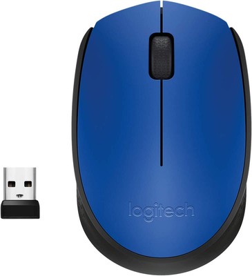 Logitech M170 Wireless Mouse, 2.4 GHz with USB Receiver, Optical Tracking, Blue