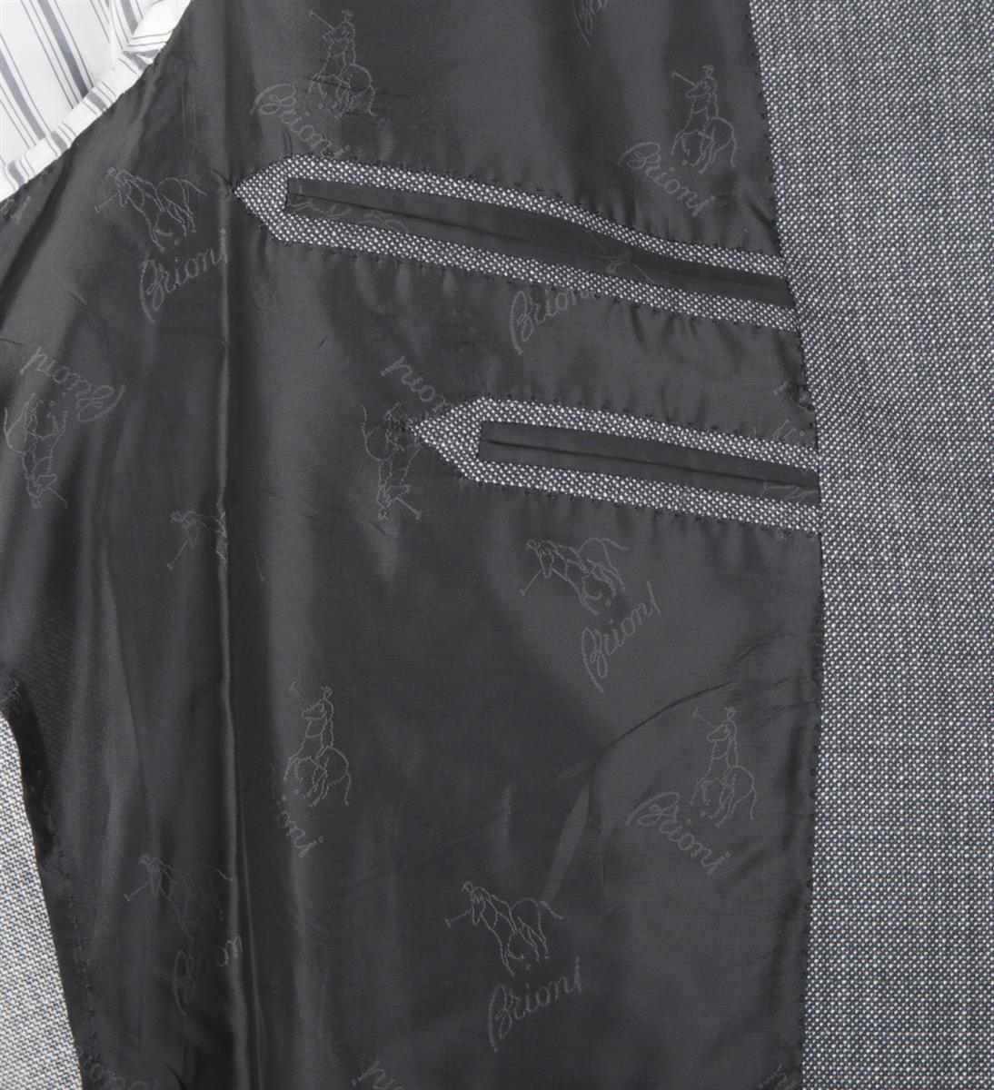 Pre-owned Brioni Men's Jacket Blazer Jackett Made Of Wool, Silk & Linen Size 4xl Us 50 In Gray