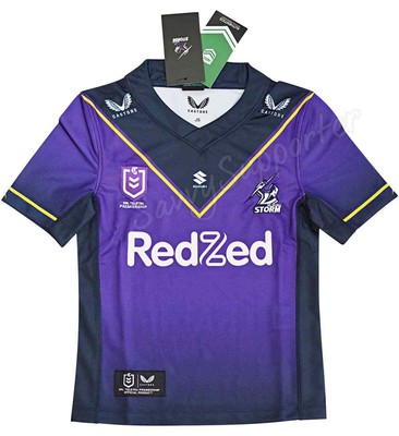 Melbourne Storm NRL Kids Home Jersey Sizes 8-14 BNWT