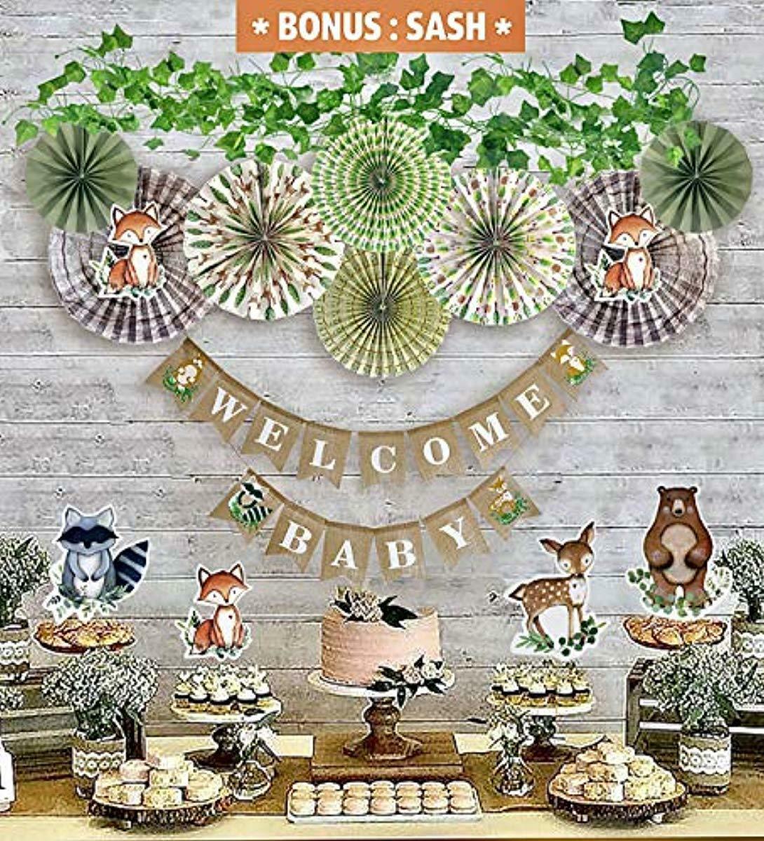 Woodland Baby Shower Decorations Gender Neutral Party Supplies