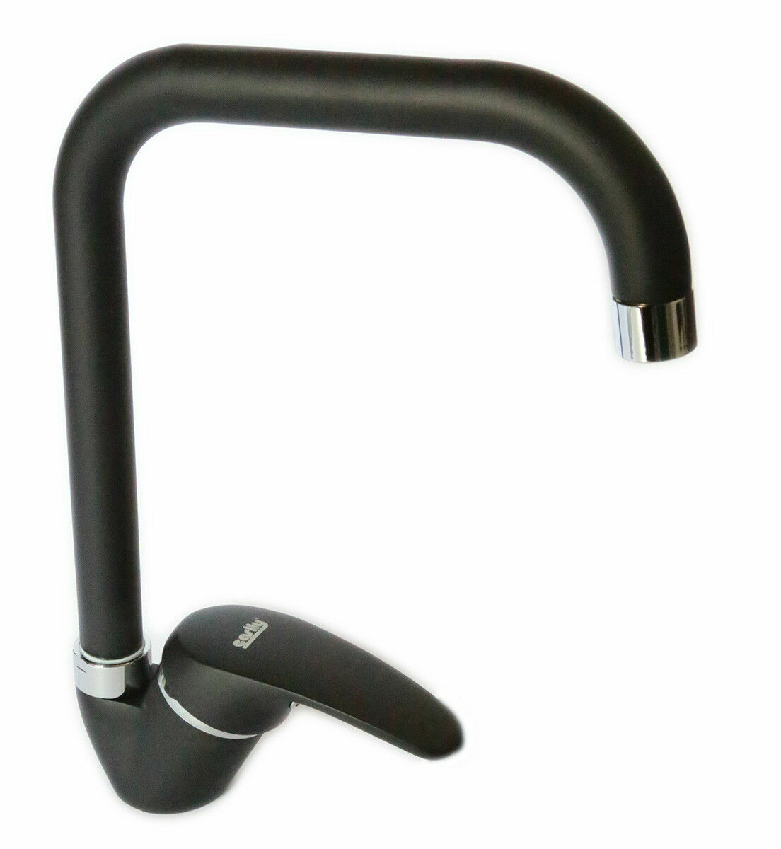 Cucina Miscelatore Rubinetto Lavello Monocomando Colore Nero Squadrato Opaco dfh