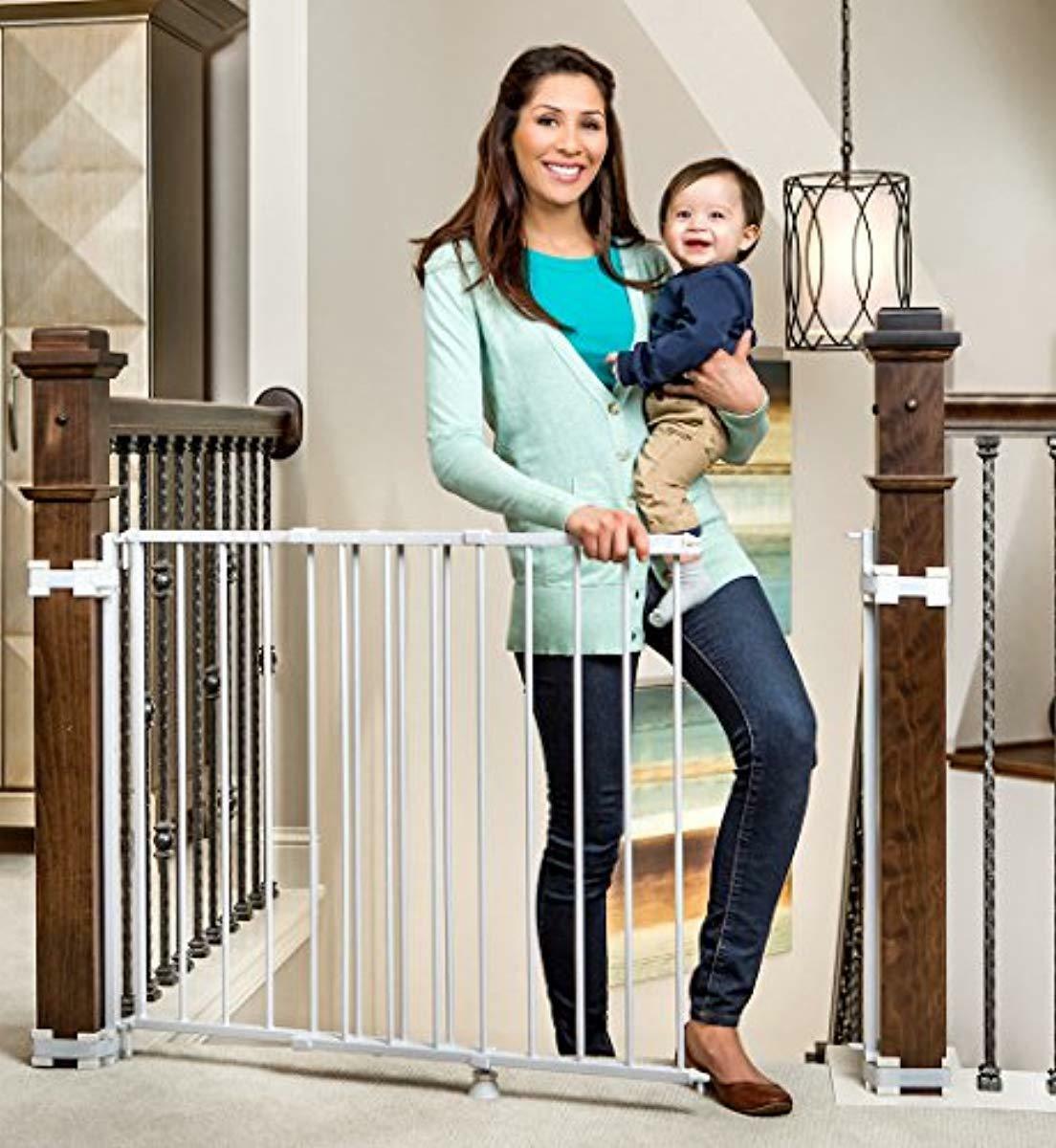 Regalo 2 In 1 Stairway And Hallway Wall Mounted Baby Gate Bonus