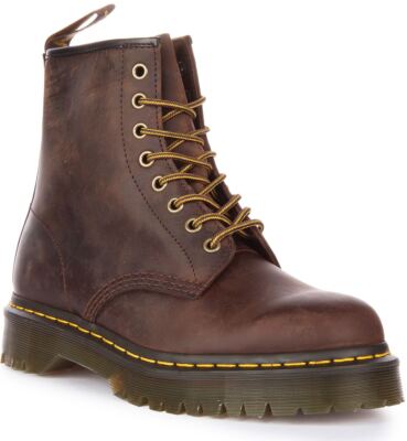 Pre-owned Dr. Martens Dr Martens 1460 Bex Crazy Horse Core 8 Eye Ankle Boot Dark Brown Size Us 5 - 13