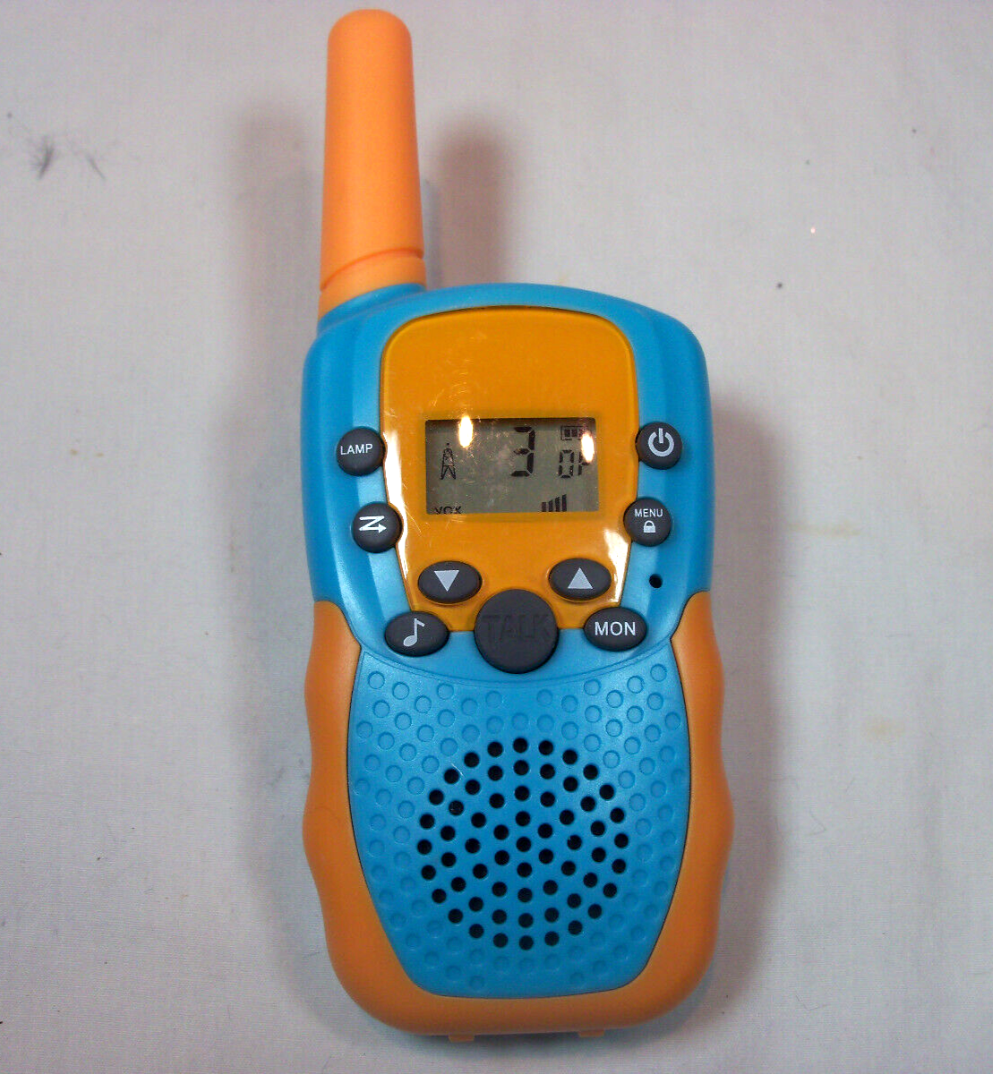 T-388 Aqua/Orange Walkie Talkie Radio w/ Flash Light - Replacement/Addition