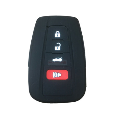 Fit TOYOTA Corolla RAV4 Camry 4 Button Remote Smart Key Fob Silicone Case Cover