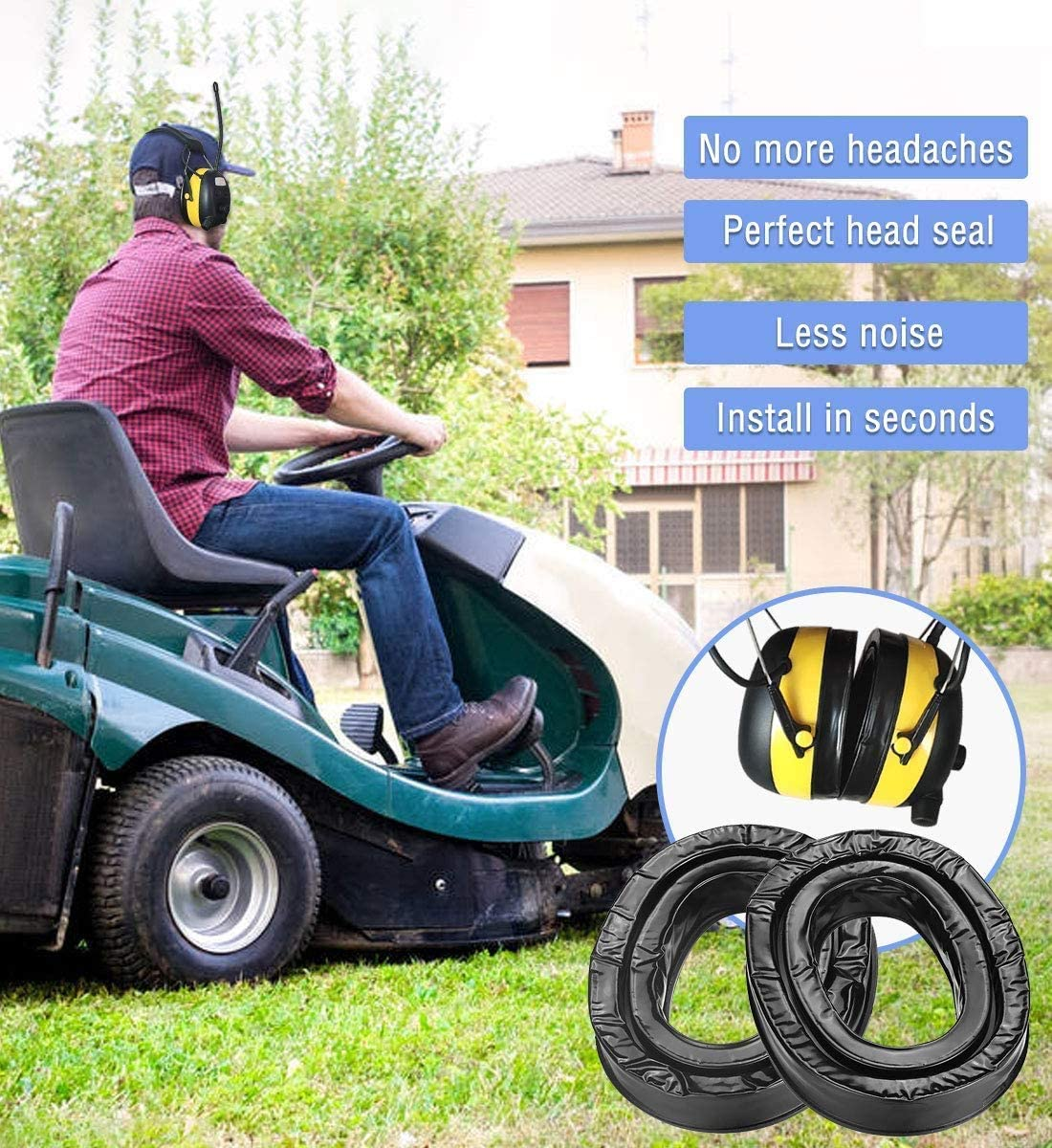 CentralSound Replacement GEL Ear Pads Cushions UPGRADED for 3M PELTOR Headsets 3