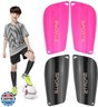 2 Pair Soccer Shin Guards Kids Youth, Shin Pads for 3-15 Years Old Boys and Girls Football Games EVA Cushion Protection Reduce Shocks and Injuries Lightweight Equipment (Black and Rose Red, M)