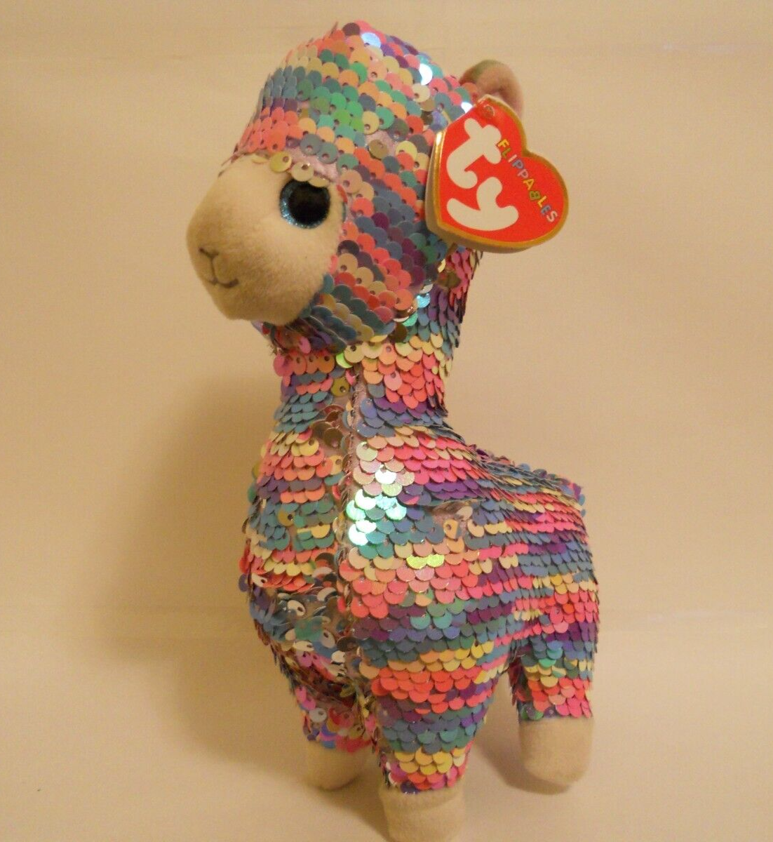 Ty Flippables "LOLA" Lama Multicolor 8 Inch Stuffed Toy 2019